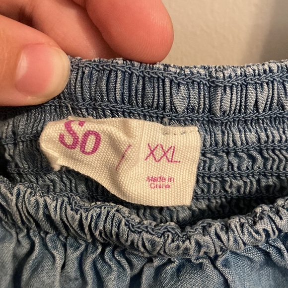 SO Women’s blue off the shoulder sun dress - Picture 7 of 15